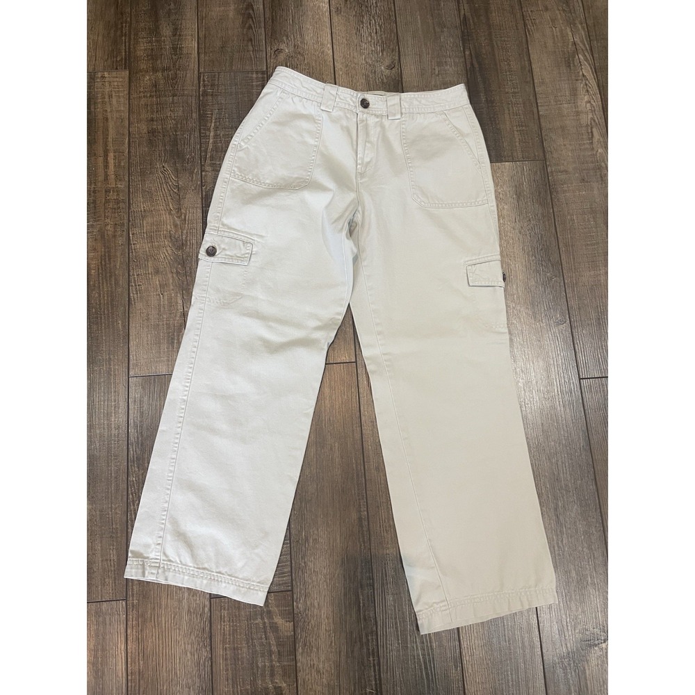 Y2K Vtg Dockers Cargo Style Ankle Pants Khaki Beige 6 Pockets Women's Size 6P